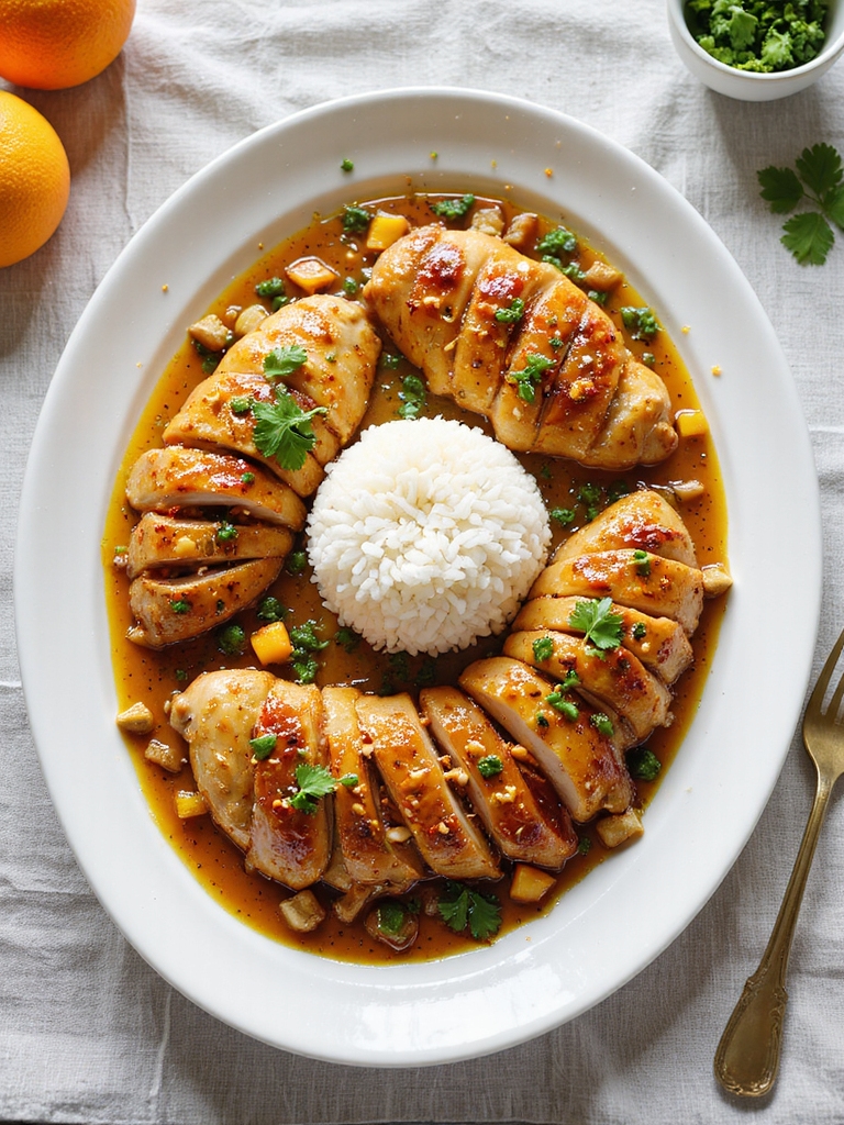 zesty chicken with citrus gravy