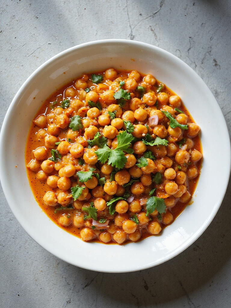zesty spicy chickpea dish
