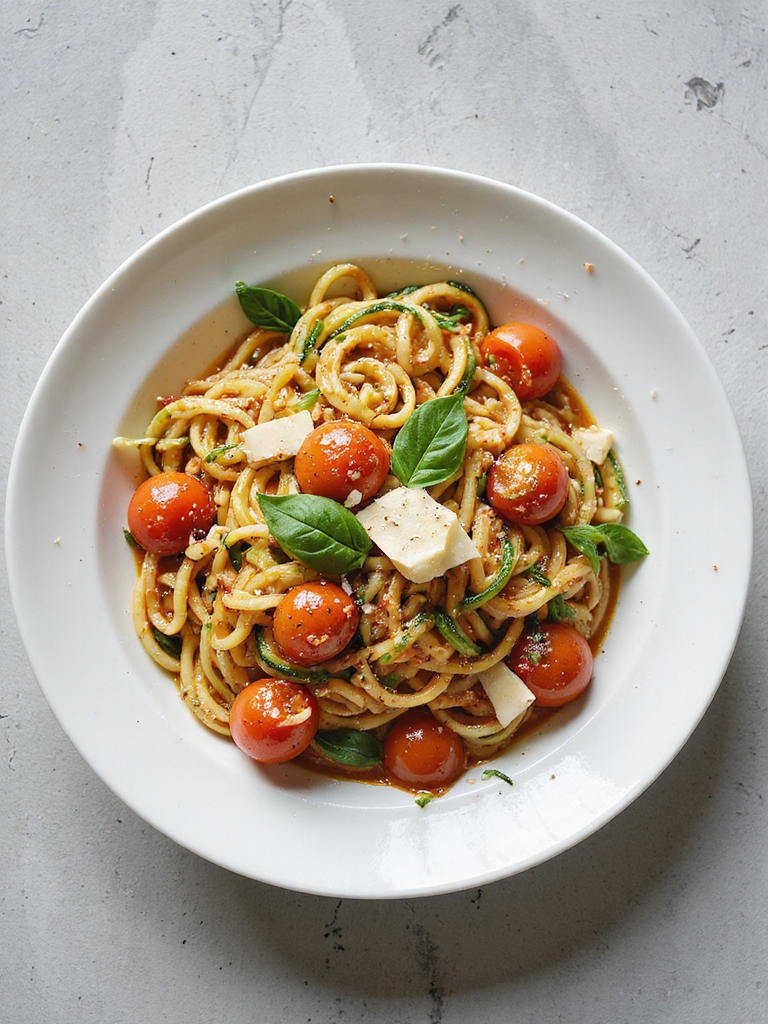 zucchini noodles with sauce