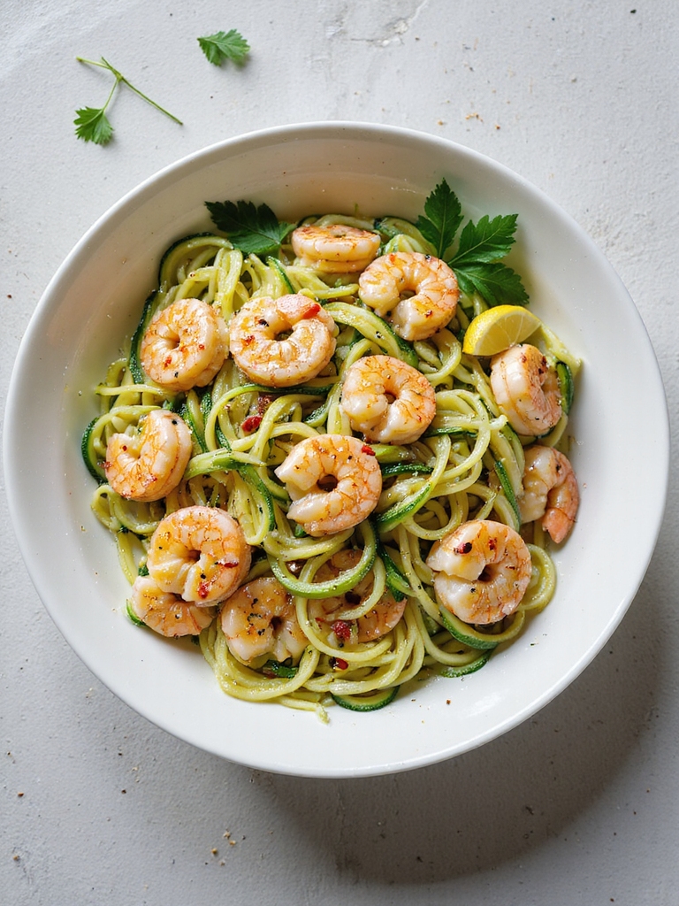 zucchini noodles with shrimp