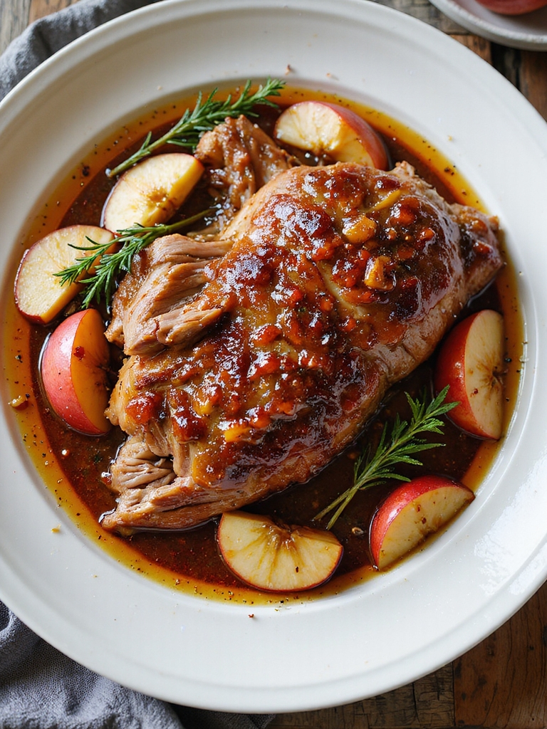apple cider braised pork shoulder