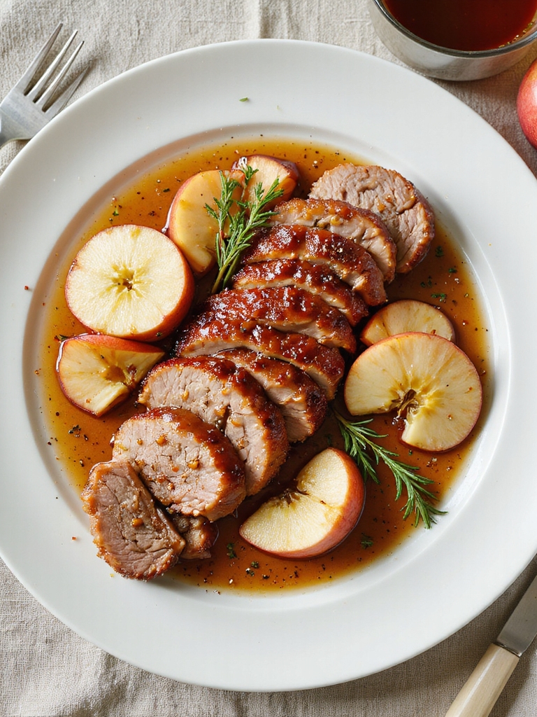 apple cider thyme pork tenderloin