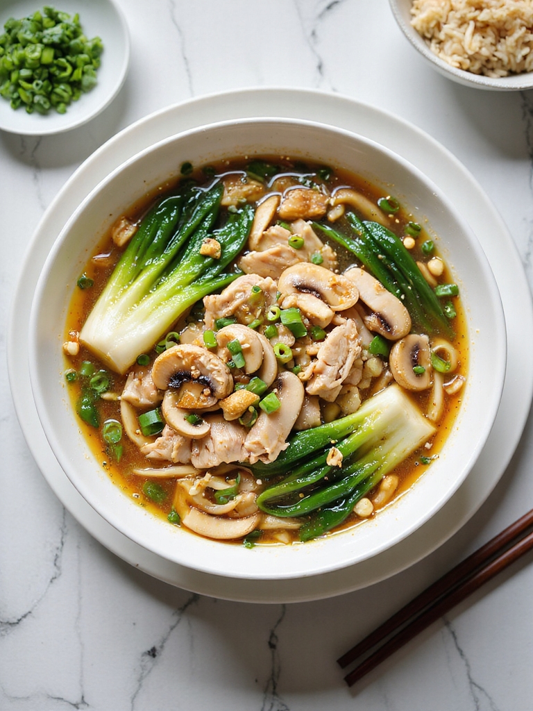 asian turkey ginger bok choy