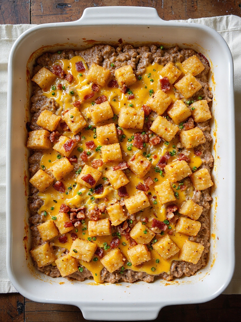 bacon ranch tater tot casserole