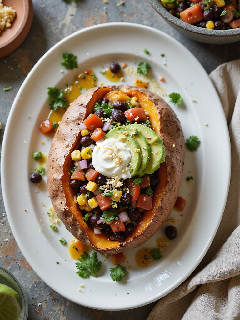 baked sweet potatoes stuffed