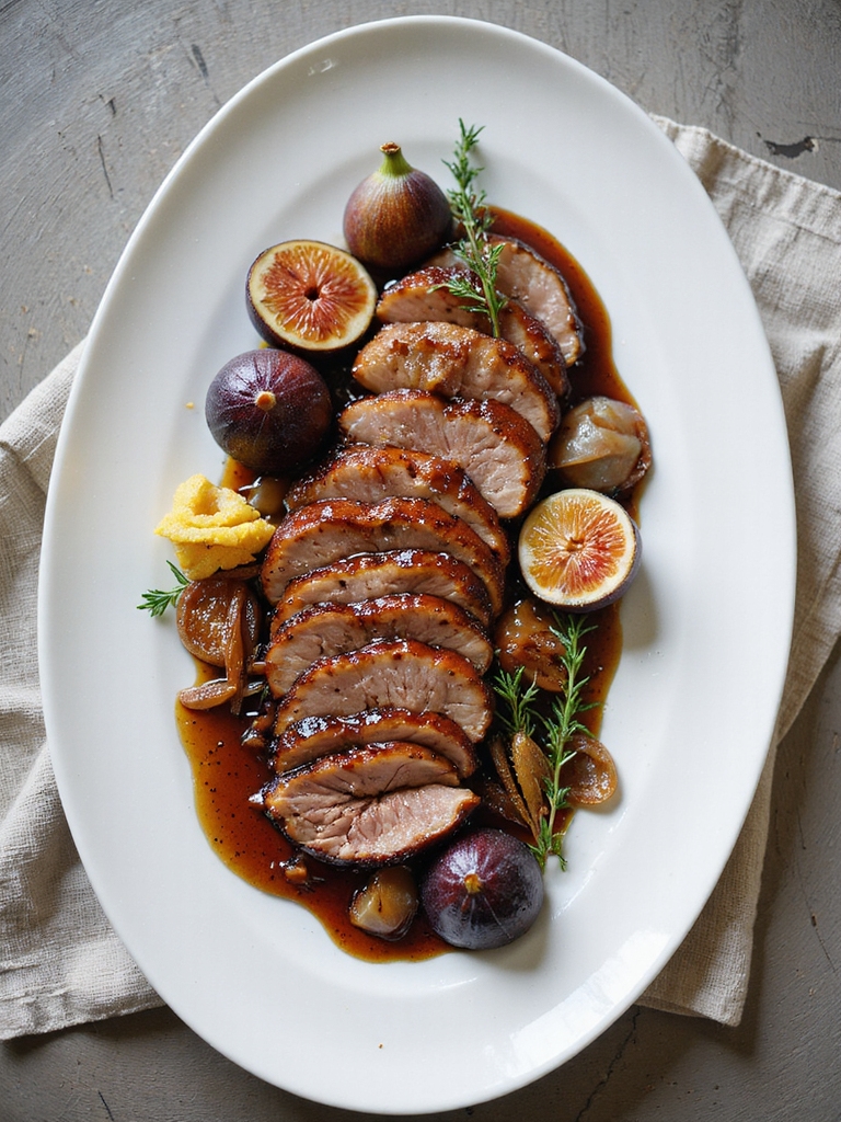 balsamic fig glazed pork