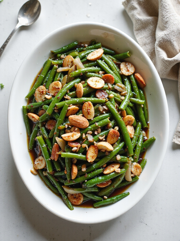 balsamic honey glazed green beans