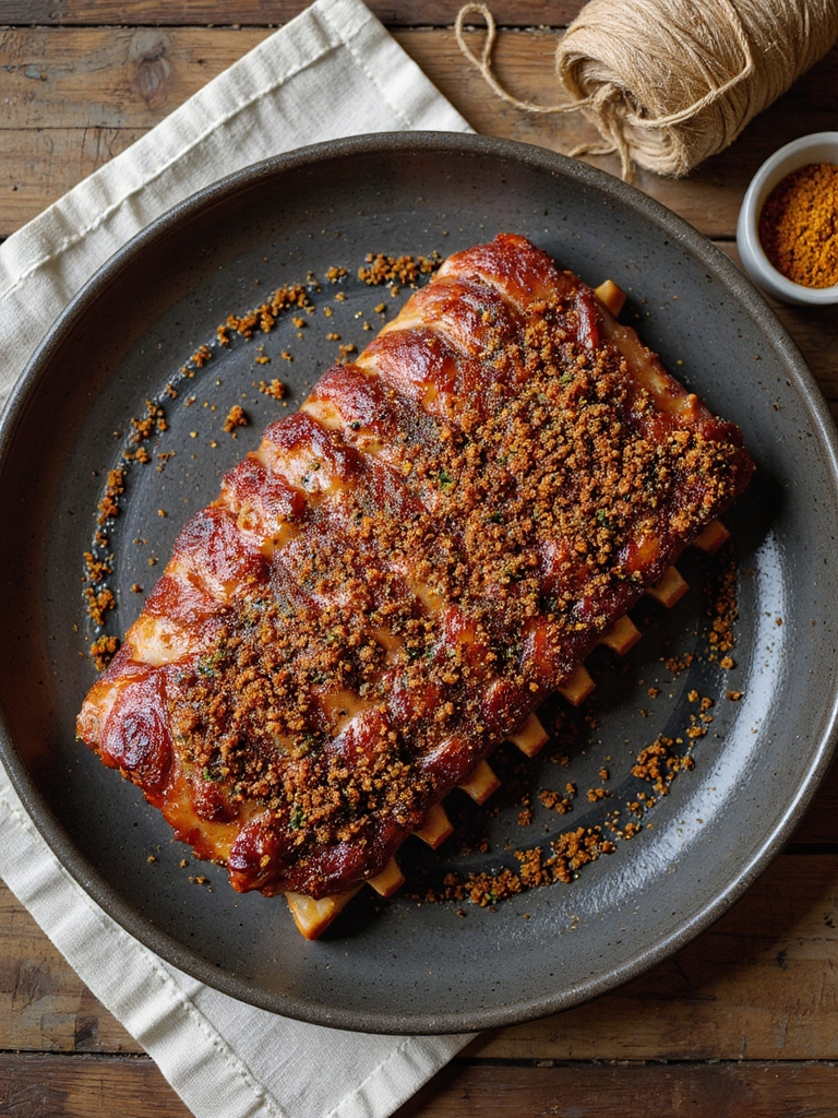 bold layered dry rubbed ribs