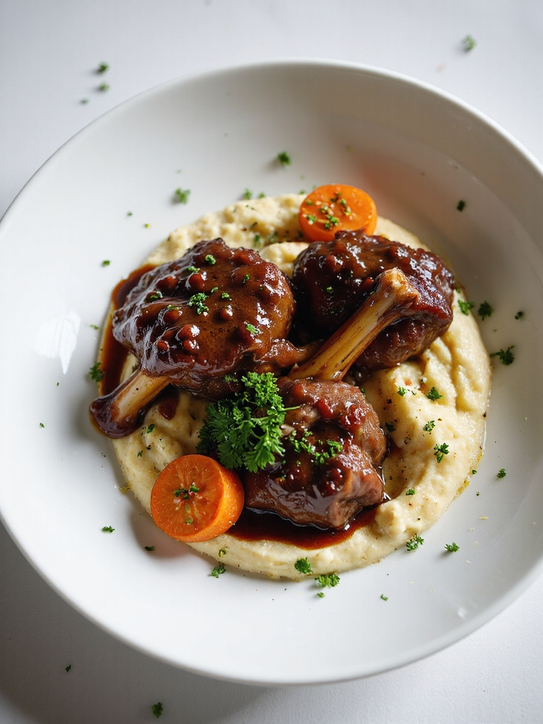 braised lamb shanks parsley celeriac