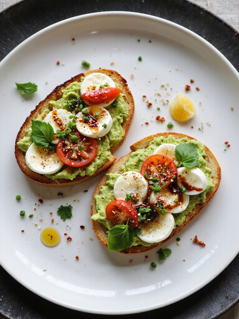 bright caprese avocado toast