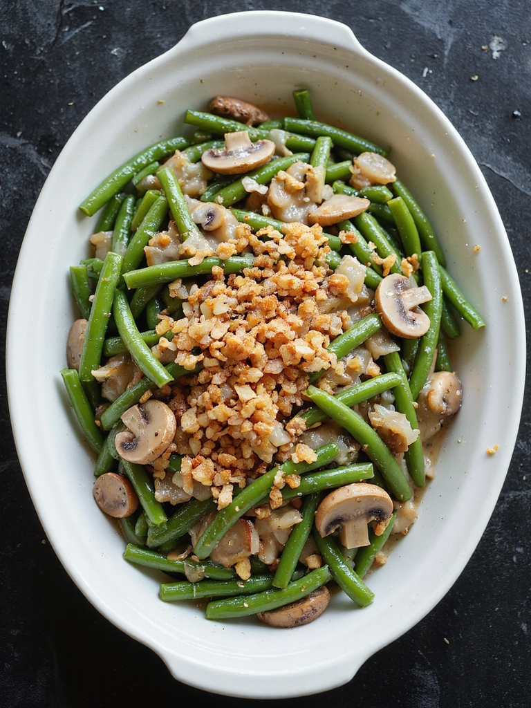 bright crisp green bean casserole