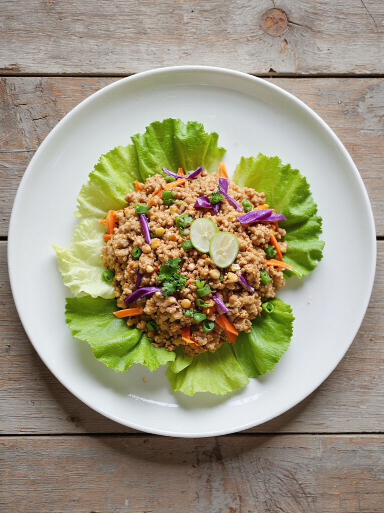 bright crunchy lettuce wrap toppings