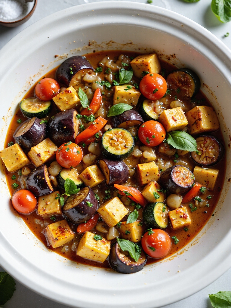 bright herb scented summer ratatouille