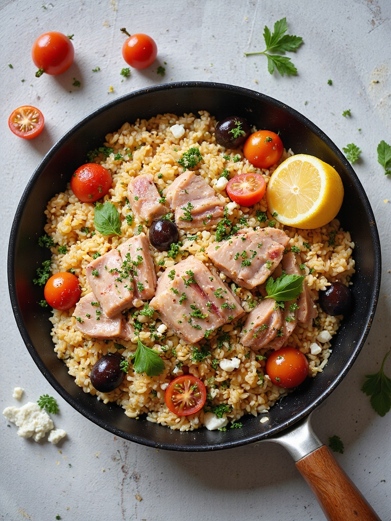 bright pantry friendly tuna skillet