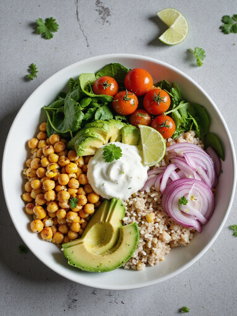 bright protein packed taco bowls