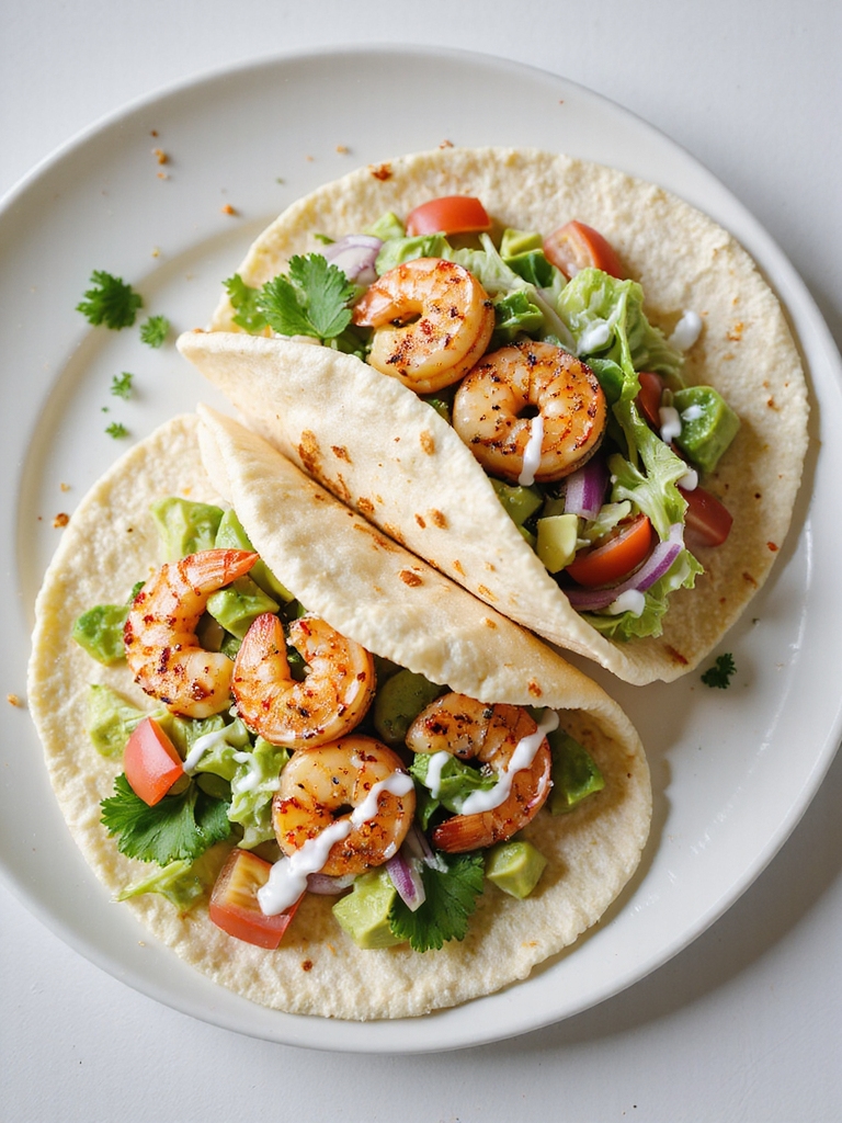 bright quick shrimp avocado wraps