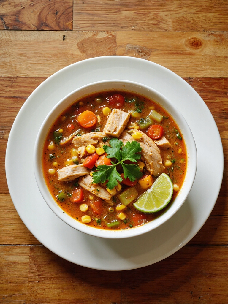 bright turkey corn tomato soup