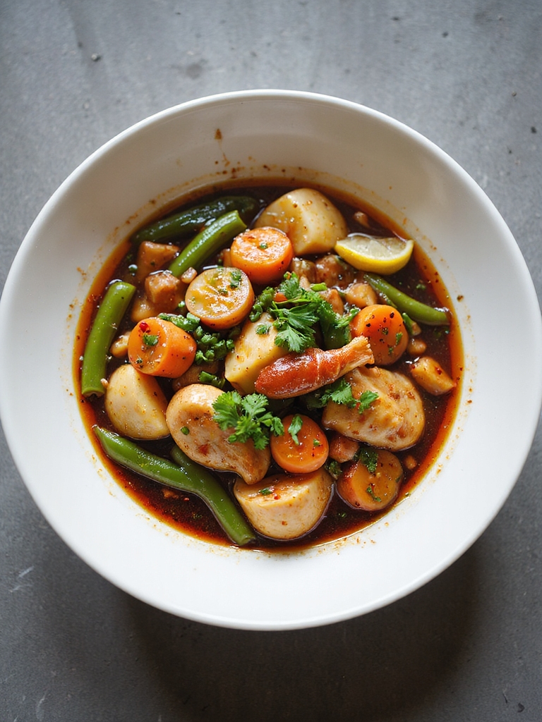 bright umami rich freezer stew