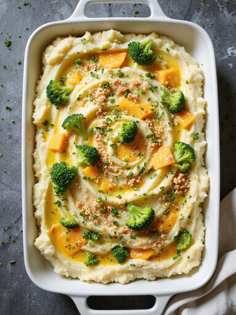 broccoli cheddar twice baked casserole