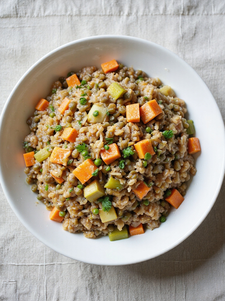 brown rice lentils mealprep