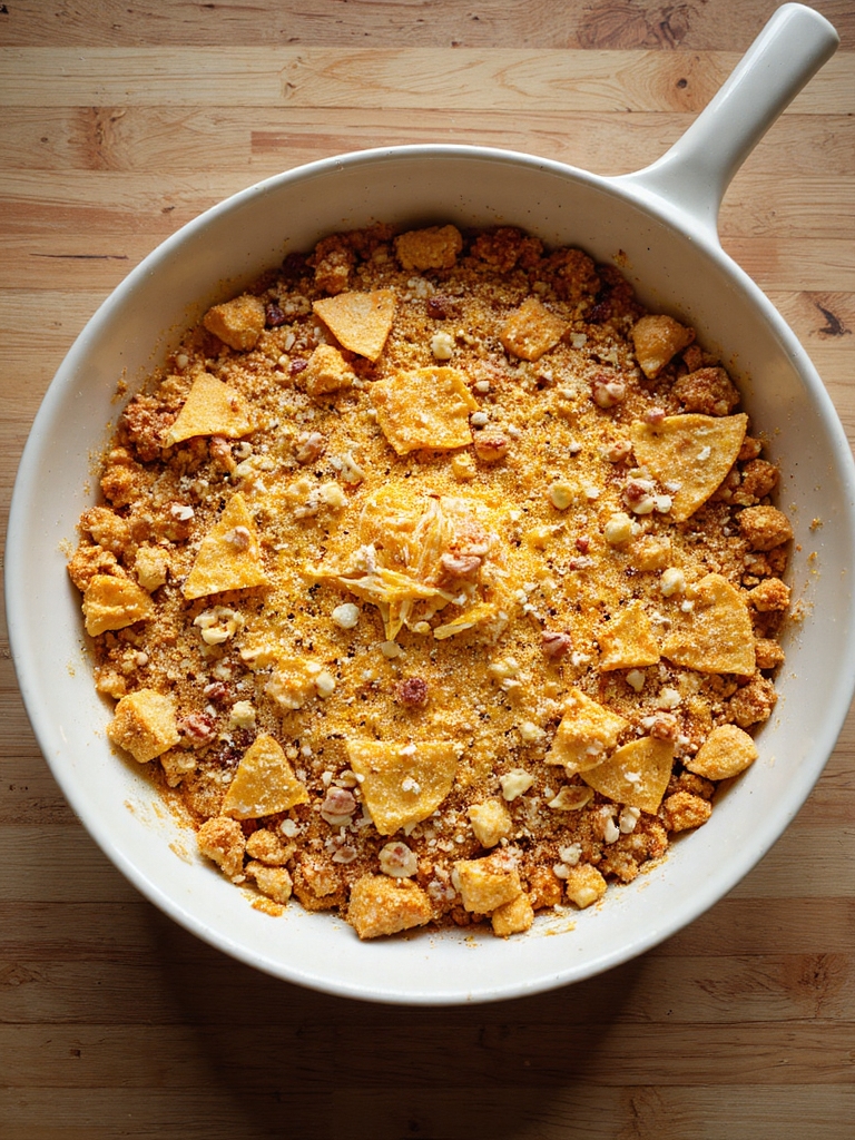 buttery crunchy cheesy breadcrumb topping