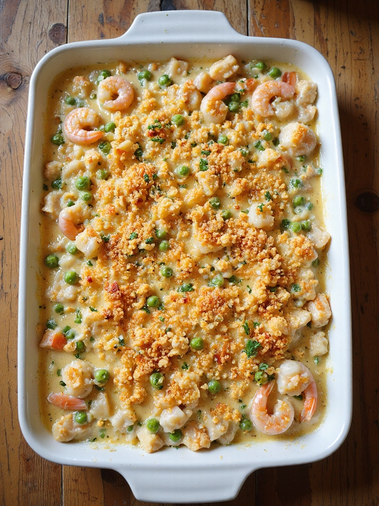 buttery ritz seafood casserole