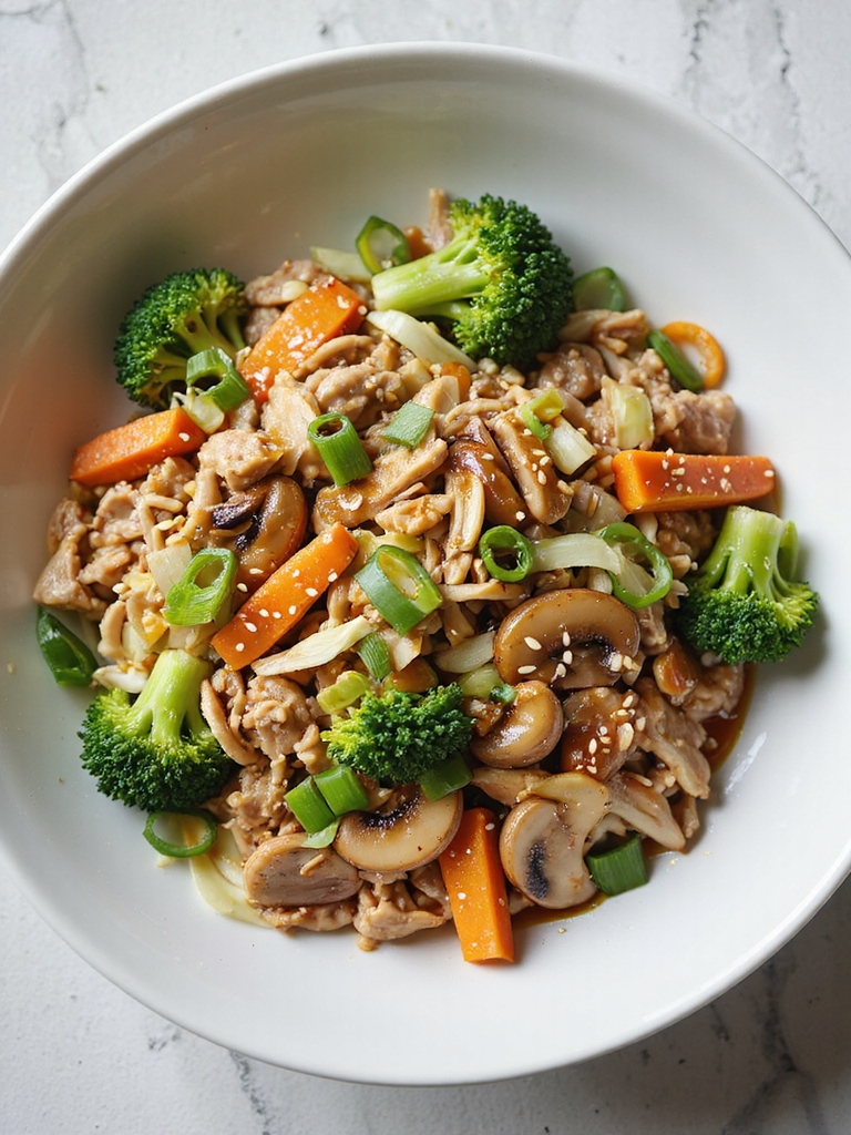 cabbage forward turkey stir fry