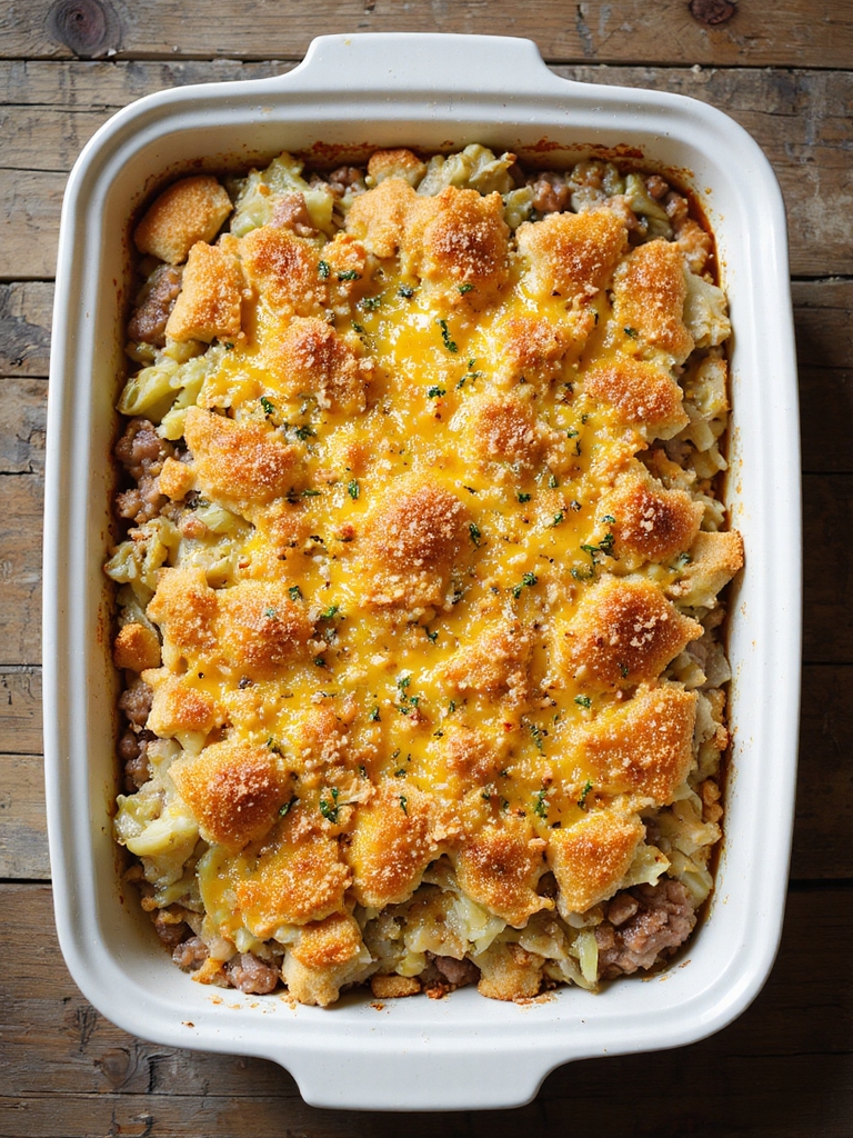 cabbage layered with meat