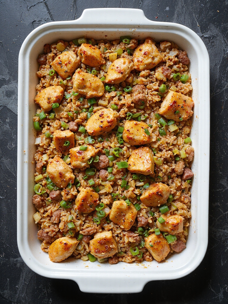 cajun spiced chicken dirty rice