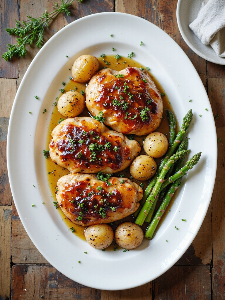 caramelized balsamic honey glazed chicken