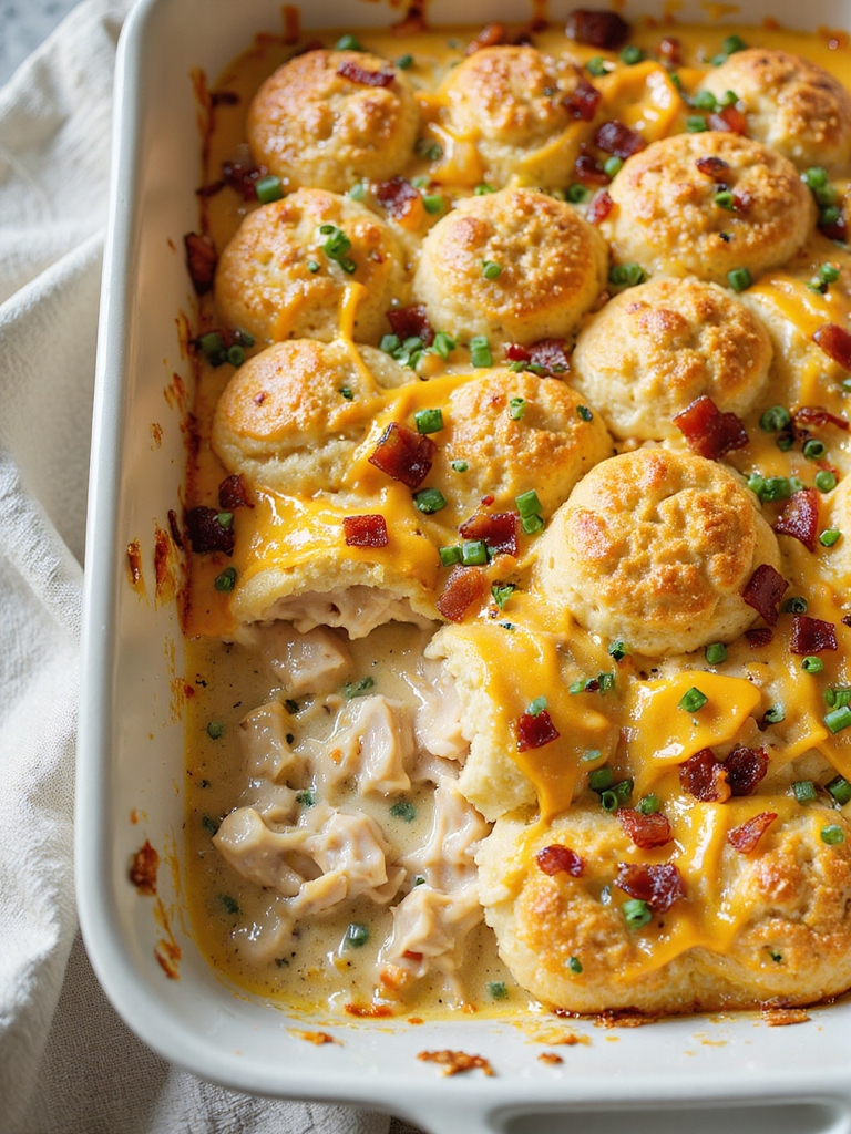 cheesy bacon ranch chicken cobbler