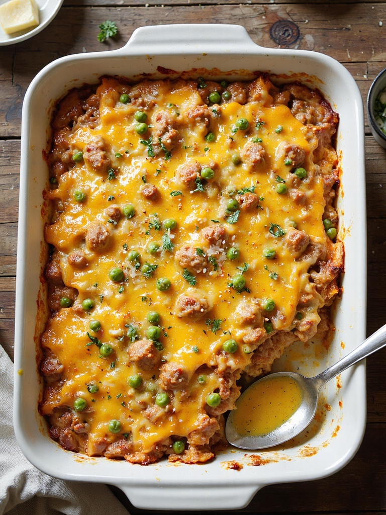 cheesy beef pasta casserole