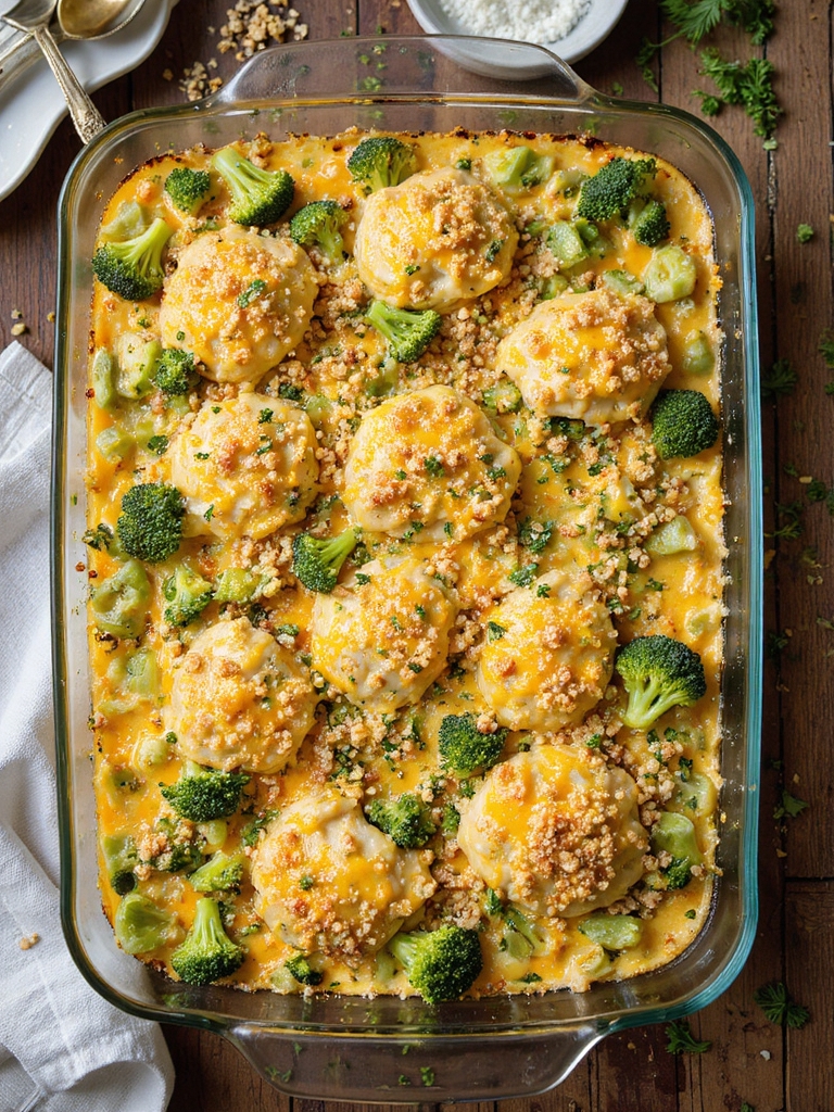 cheesy broccoli chicken casserole