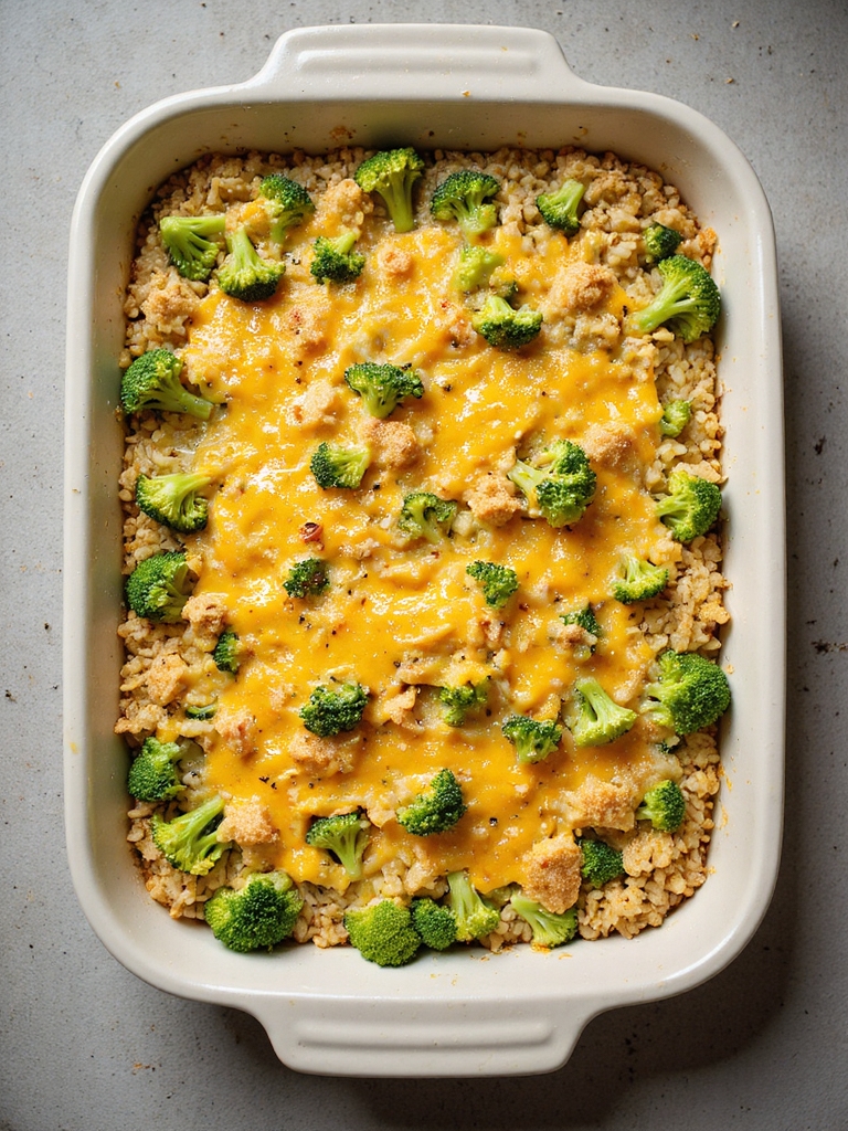 cheesy broccoli rice casserole