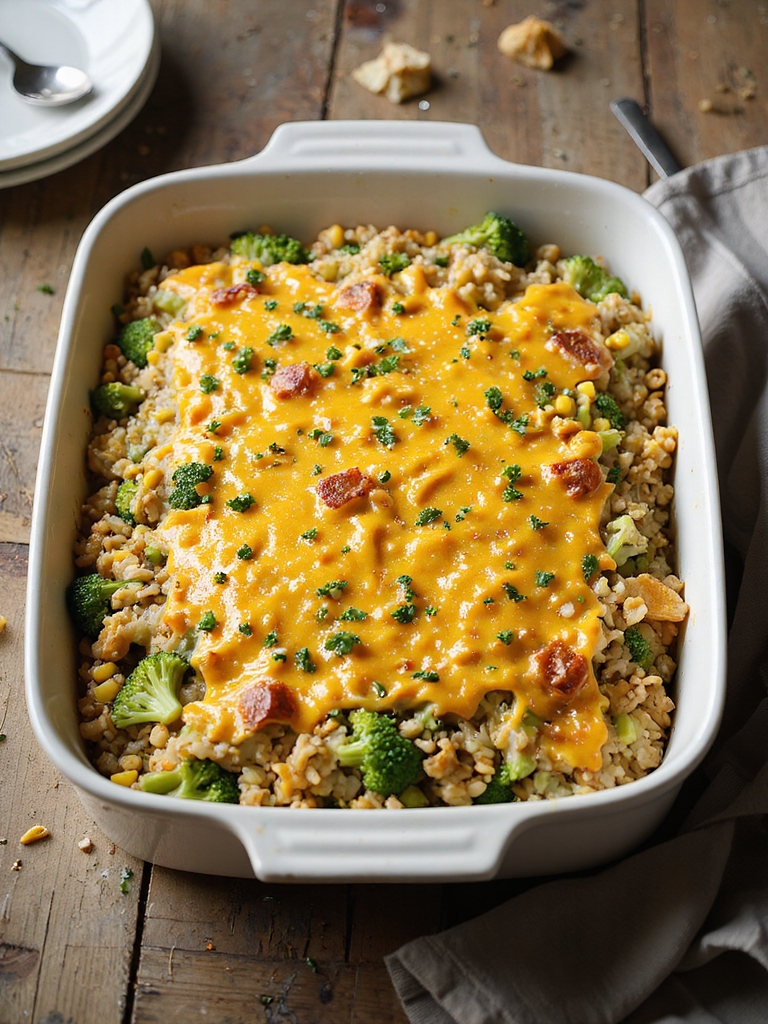cheesy broccoli rice casserole