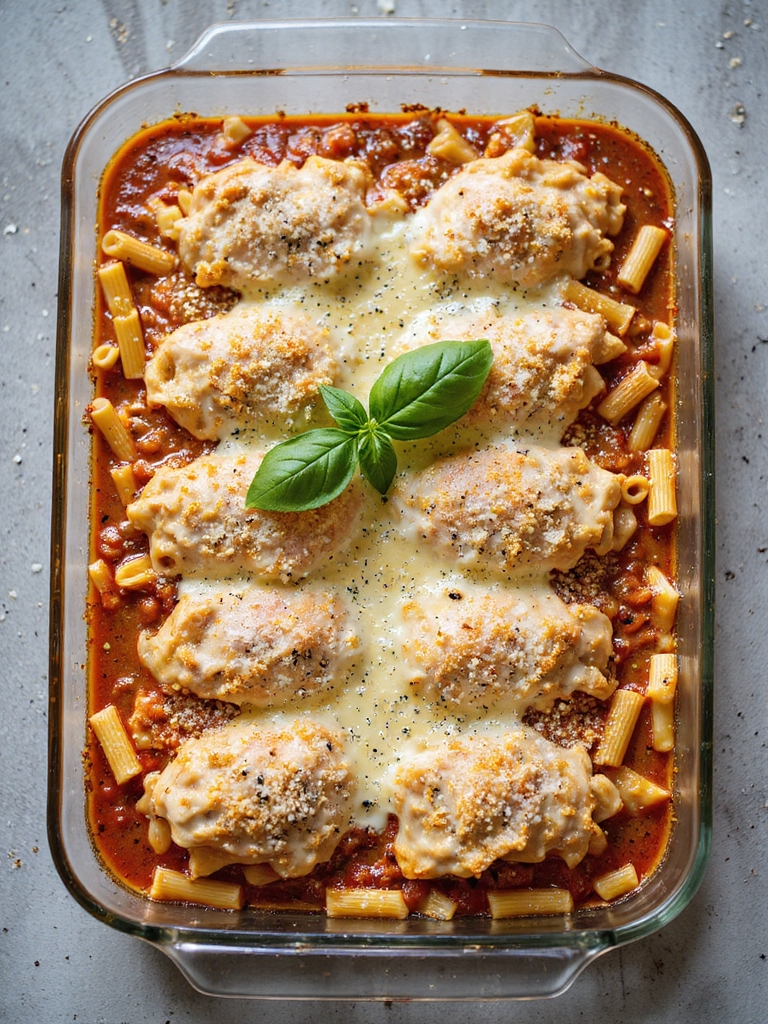 cheesy chicken marinara casserole