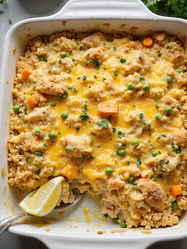 cheesy chicken rice casserole