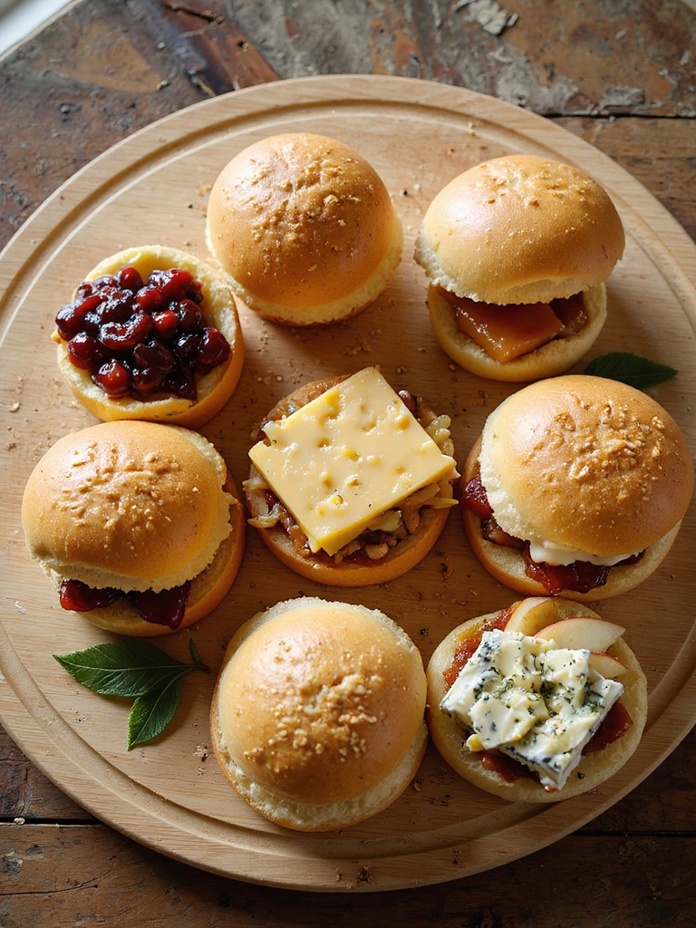 cheesy cranberry turkey sliders