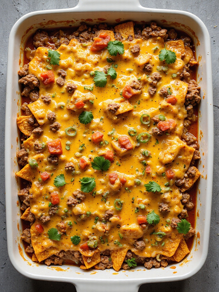 cheesy dorito beef casserole