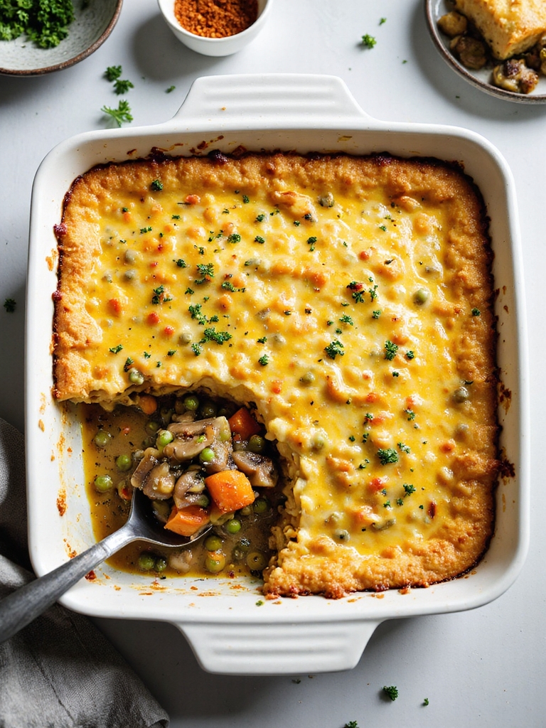 cheesy farro roasted vegetable shepherd s