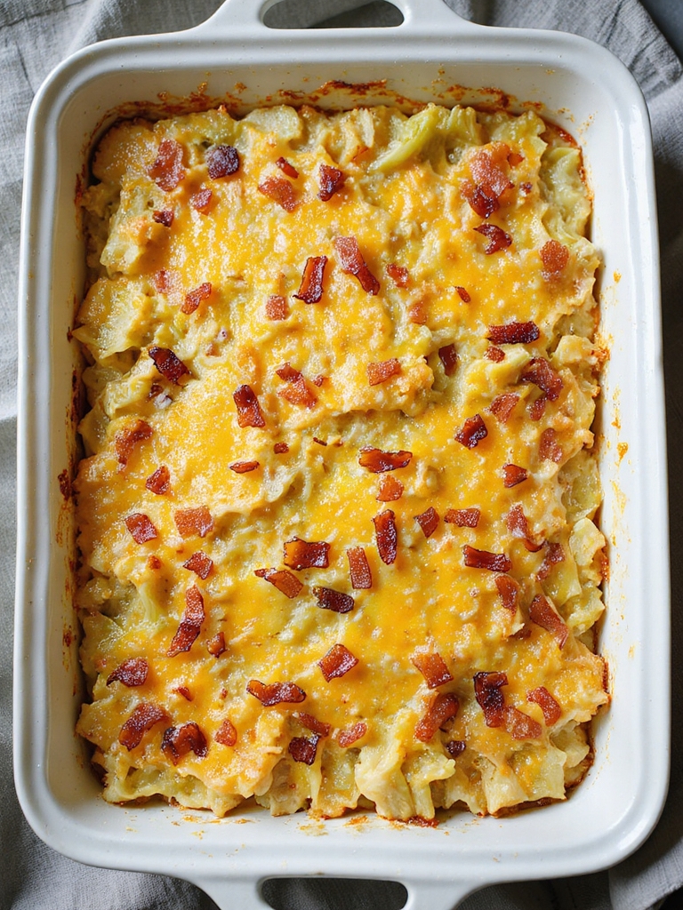 cheesy low carb cabbage gratin
