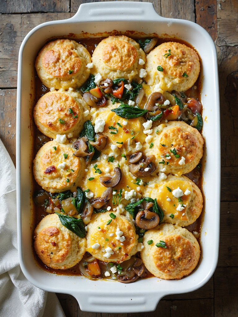 cheesy savory biscuit casserole