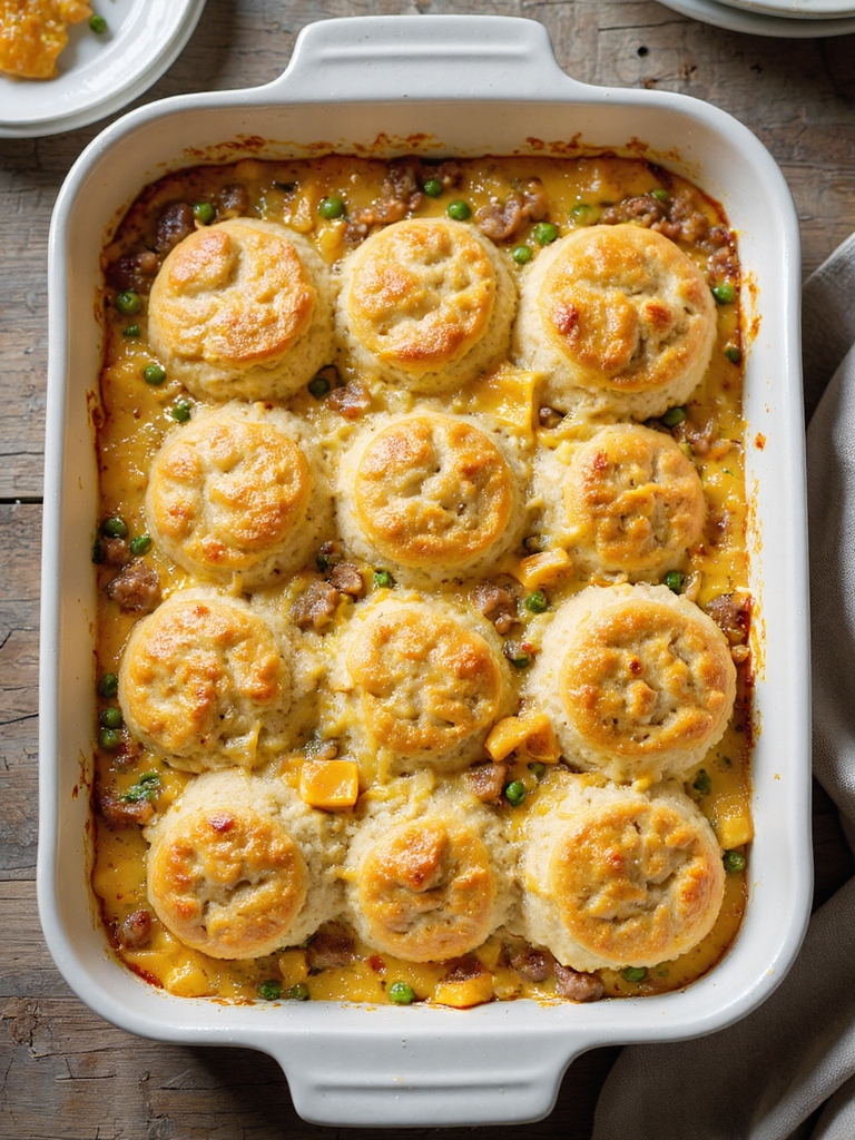 cheesy shortcut biscuit casserole