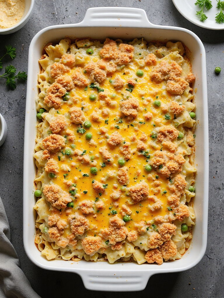 cheesy tuna noodle casserole