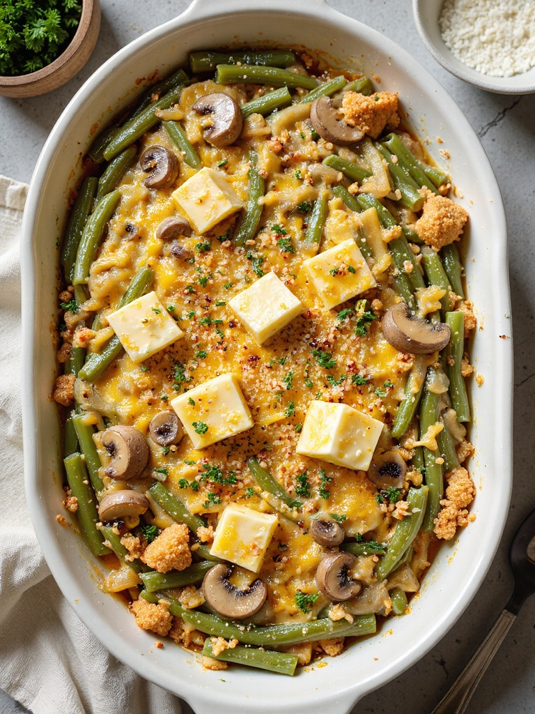 cheesy twice baked green beans