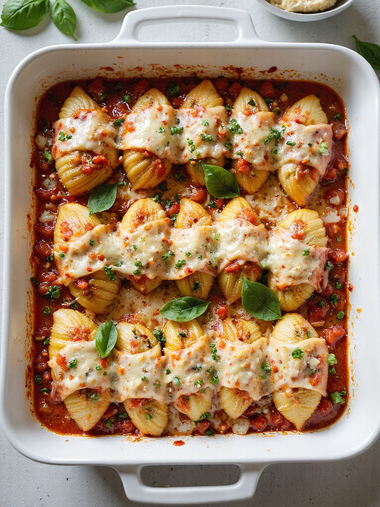 cheesy zucchini ricotta shells