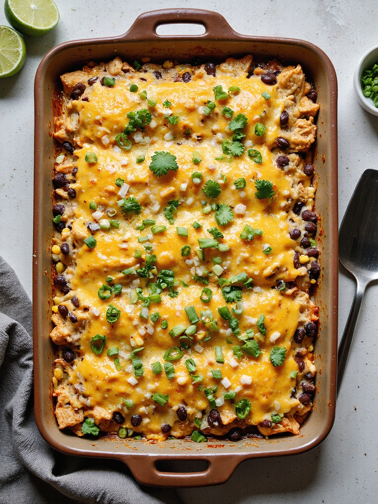 chicken corn black beans casserole