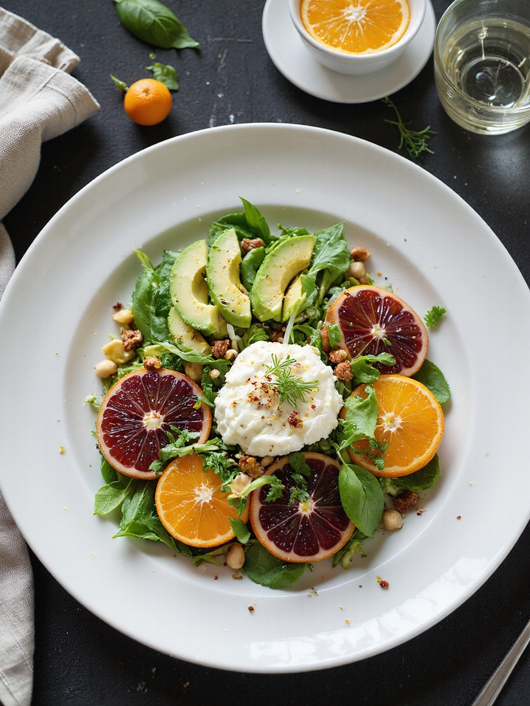 citrus burrata avocado salad