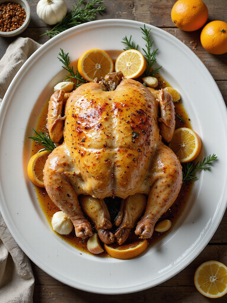 citrus herb roasted spring chicken