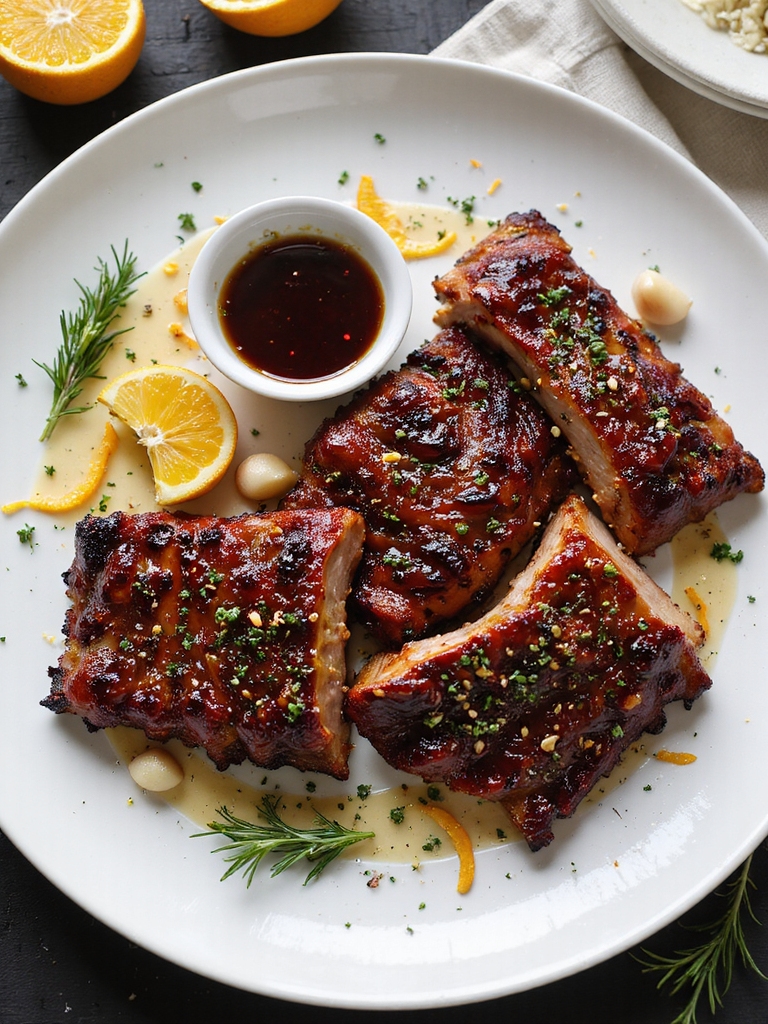 citrus herb slow cooked ribs